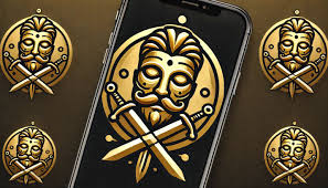 Golden trophy illustration on a casino background